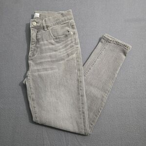 LOFT Women 26/2 Gray The Skinny Denim Mid Rise Jeans